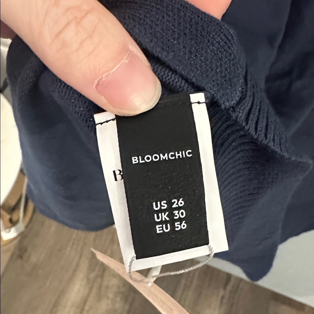 Bloomchic Navy Oversized Cowl Neck Sweater - Picture 4 of 5